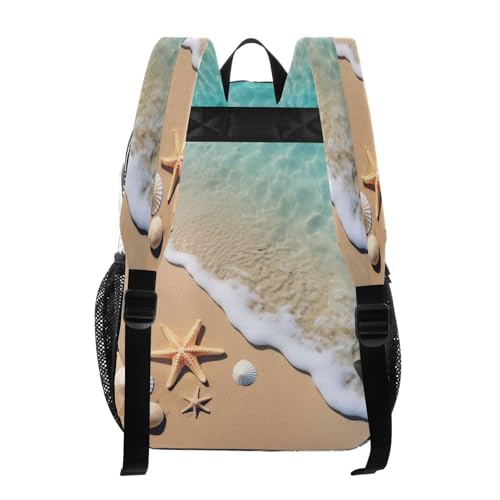 Blue Sky Beach Shell Clear Backpack - Stadium Approved Large 15.7-inch Waterproof Transparent Bag for Sports, Concerts, Work, Travel#4543