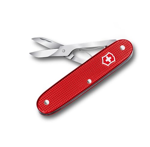 Victorinox Companion X Alox Pocket Tool with Precision Scissors, Single Function Tool, Compact, Lightweight, Swiss Made - Red