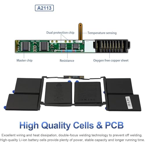 Image of A2141 Battery A2113 Battery for Ma /Book Pro 16 inch 2019 Released Model A2141 EMC 3347 Model Identifier Ma /BookPro16,1 & Ma /BookPro16,4 Capacity 11.36V 99.8Wh 8790mAh (A2141 / A2113)