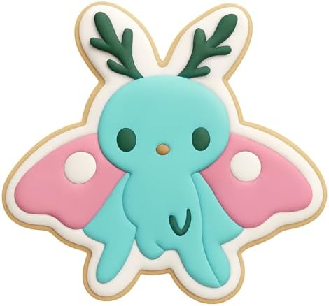 Curious Chibi Luna Moth Cookie Cutter & Stamp, Fondant & Clay - 4x3.5" image 5