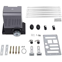 Accionamiento para puertas correderas de hasta 1200 kg con mando a distancia + barra dentada, para garaje, patio, set completo, 550 W