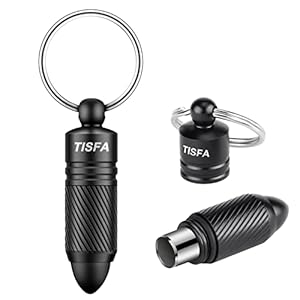 TISFA Cigar Punch Cutter Cigar Hole Opener Portable Screw Out Stainless Steel Puncher (Black)