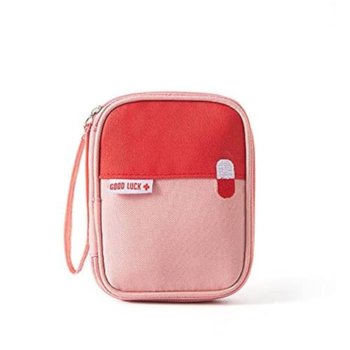 Piccolo Sacchetto Di Pronto Soccorso Vuoto Custodia Del Kit Di Di Famiglia Contenitore Organizzatore Di Conservazione Della Medicina Adatto Per Casa Ufficio Campeggio Rosa S
