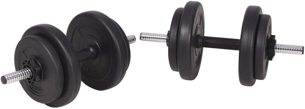 Workout Bench with Weight Rack, Barbell and Dumbbell Set 120 kg(Weight:304.24 lbs),275375