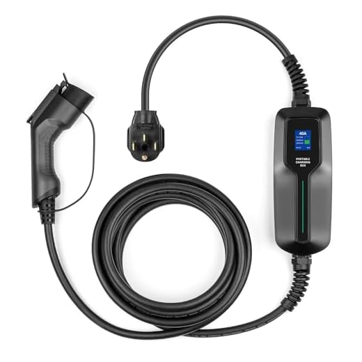 LEFANEV 40Amp EV Charger Level 2,25ft NEMA 14-50 9.68KW Portable Electric Vehicle Charging Station for Electric and Hybrid Vehicles