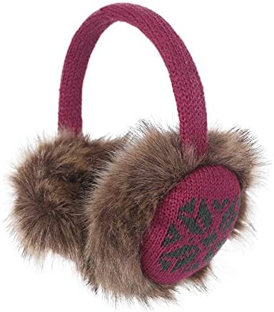 ZLYC Women Fashion Print Faux Fur Ear Warmers Winter Outdoor Earmuffs