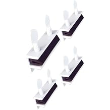 QCAA Sliding Window Security Lock with Vinyl Lining, Child Proof Lock, Aluminum, White, 4 Pack, Made in Taiwan