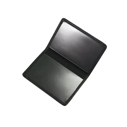 ZMUK Unmarked Soft Black Faux Leather Travel Card Credit Bank Card Holder, Black,