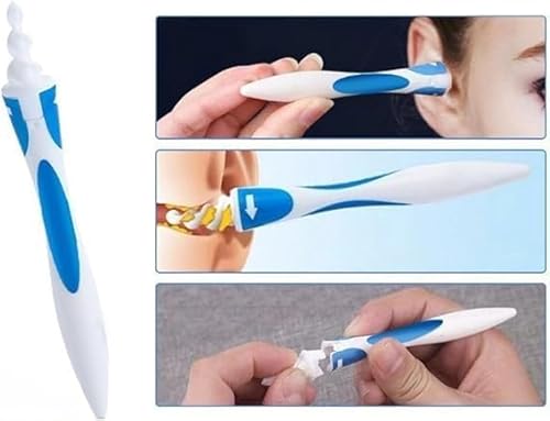 Limpador de Ouvido com Cotonete Inteligente, Removendo Cera Facilmente, Azul - Marca JTL®