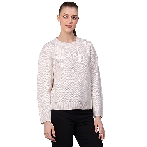 Image of Red Tape Casual Cotton Round Neck Sweater for Women | Durable and Stylish