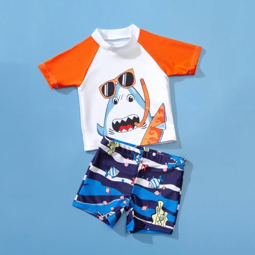 Maillot de bain 3 pièces bébé garçon avec fermeture éclair et bonnet - 5