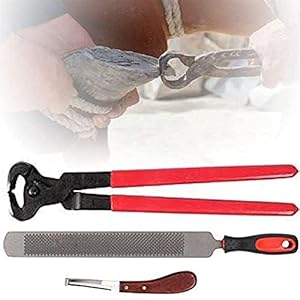 BILXXY 3 STKS Horse Hof Trim Tool Kit, Multifunctionele Hoof Trimmers, Vee Hoef Reparatie Tool Geschikt voor Hof Trimmen voor Paarden/Ezels