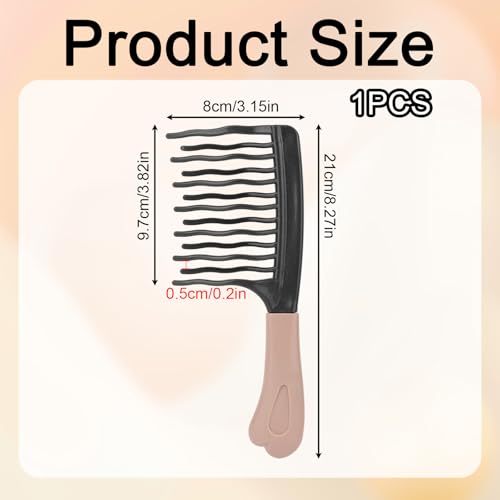 Peine desenredante dientes anchos para cabello rizado miniatura 2