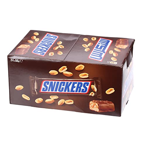 Snickers Bar With Caramel And Roasted Peanuts Chocolate Covered, 24 Bars X50G (1200G) #TOP1