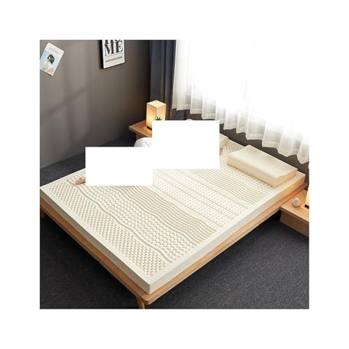 Látex Natural Supersuave, Protector de colchón látex, 150x200cm, 5cm Espesor, ventilación en Forma Panal, carbón bambú