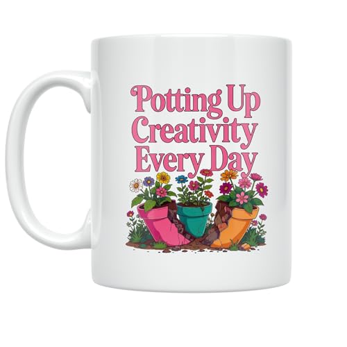 Gardening Enthusiast Coffee Mug - Potting Up Creativity Every Day