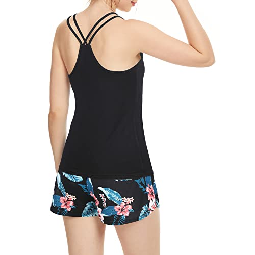 Women's Cami Pajamas Set Sleeveless Sleepwear Soft Pjs Shorts Summer 2 Piece Tank Top Loungewear Set Powder Blue Print L #TOP1