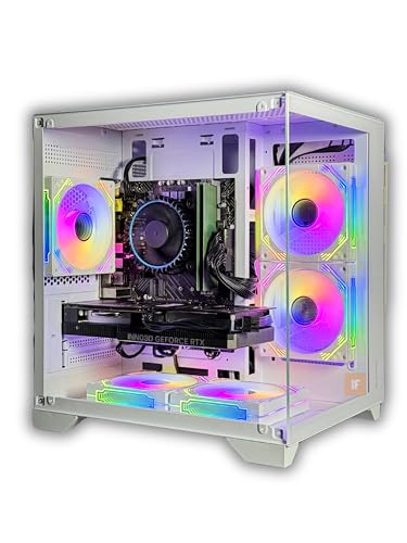 Computador Aquário Branco PC Gamer Intel I5 12400, 32gb Ram, RTX 3060 12gb, SSD 1TB Nvme – Potência