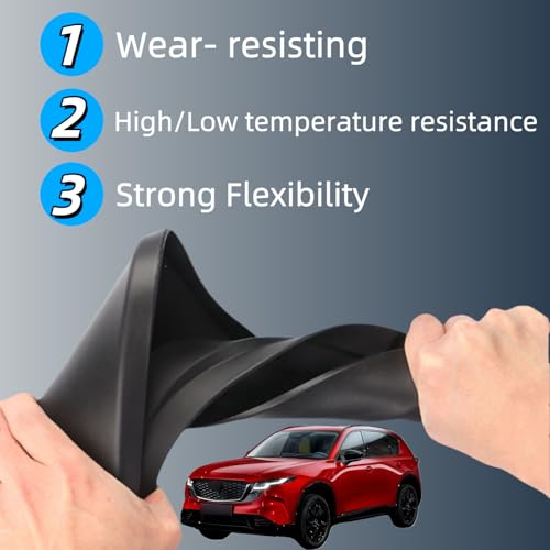 Image of No Drill Mud Flaps Compatible with 2022-2025 Mazda CX-5 CX5 (Gas Only, NOT for Hybrid /PHEV) - Front & Rear Splash Guards, PP All Weather Mudflaps, Custom Fit Exterior Accessories