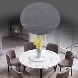 Xxbbyubo Bandeja Giratoria de Mármol, 60cm 80cm 100cm Lazy Susan Redonda, Grande Plato Rotatoria para Servir, Centro de Mesa de Comedor(Matte Gray,32'*32')