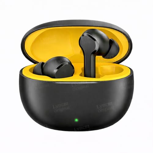 Image of Buds T110 Compatible for Realme Wireless Earbuds, AI ENC Noise Cancellation, 10mm Dynamic Bass Driver, 38H Battery Life, Bluetooth 5.4, IPX5 Water Resistance (Black)