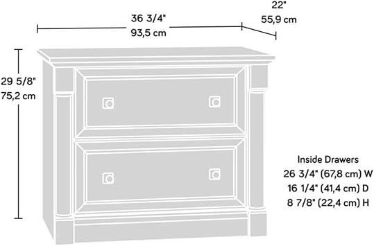 Sauder Palladia Engineered Wood 2-Drawer Lateral File Cabinet in Split Oak