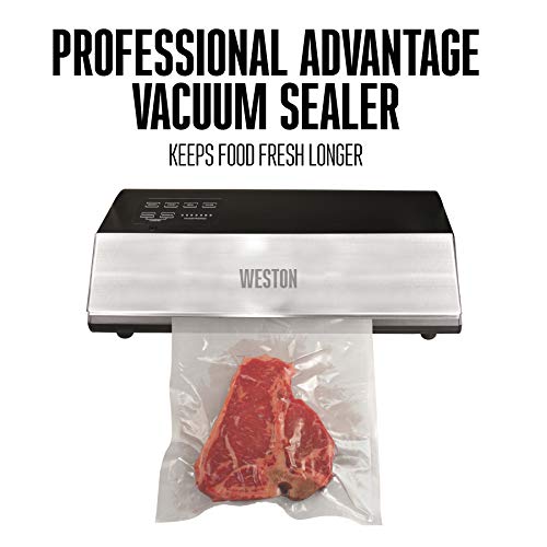 Weston 65-0501-W Professional Advantage Vacuum Sealer, 11", Stainless Steel And Black #TOP1