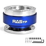 MUTEKI ステアリングボス クイックリリース アルミ合金 耐食性 丈夫 耐腐食 汎用 取り付け簡単 ハンドルを取り外す （ブルー）