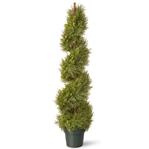 National Tree Company Artificial Shrub - Includes Pot Base - Upright Juniper Slim Spiral - 48 Inch