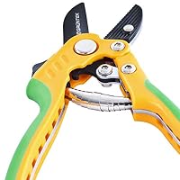 GRÜNTEK Amboss Gartenschere STAR 220 mm, bis Ø 20 mm, ergonomische Soft-Touch Griffe für Links- und Rechtshänder, obere Klinge SK5, Teflon-beschichtet, Einhand-Schnellverschluss – Ansicht 3