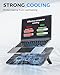 AICHESON Laptop Cooling Pad with 6 High-Speed Fans, Computer Cooler with 7 Adjustable Angles, Compatible with 13-17.3 Inch Laptops