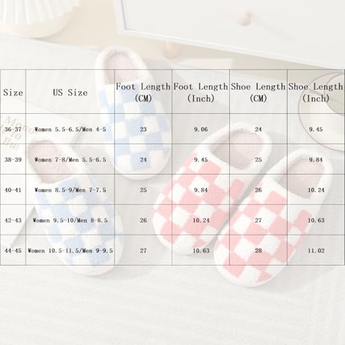 Plaid Slippers for Women and Men Cozy Indoor House Shoes with Memory Foam Comfy Checkered Design Soft Fuzzy Warm Unisex Style for Bedroom or Living Room Use2