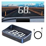 Car GPS Head Up Display for Dodge Charger Challenger Durango Ram Journey Grand Caravan Neon Viper, Hud Windshield Projector Automatic Light Sensing, Digital Speedometer Large Font Display
