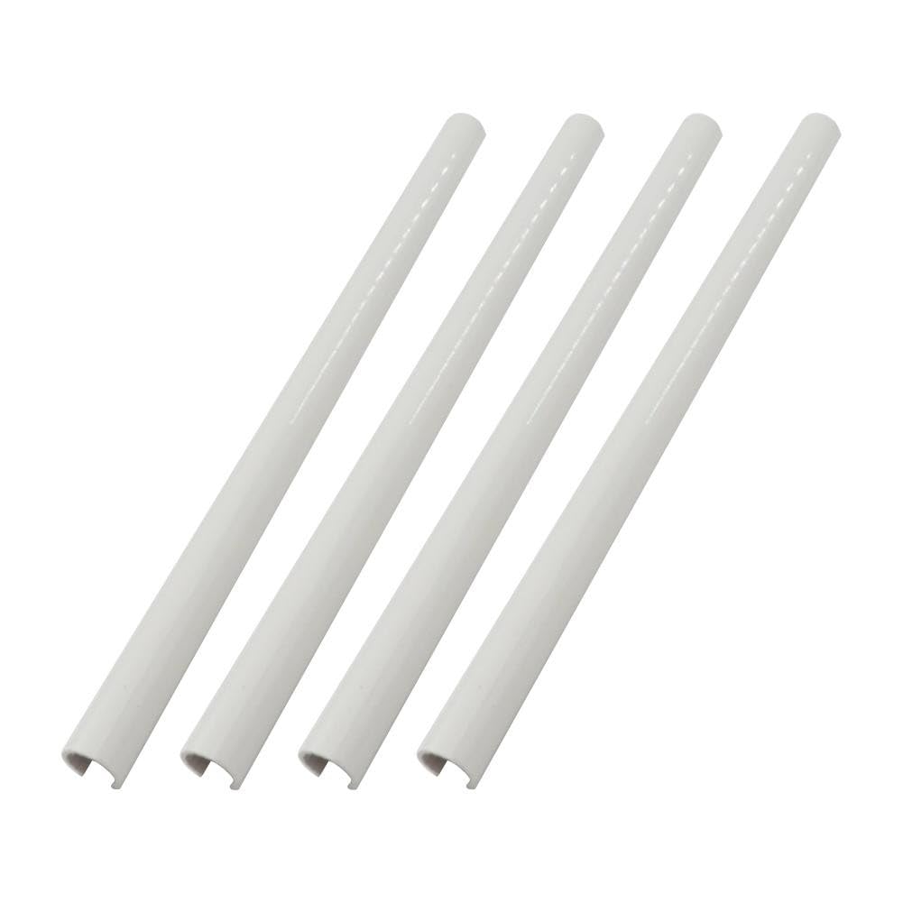 Radiator Pipe Covers, Plastic Radiator Pipe Sleeve Covers for Heating Pipes, Adjustable Length 15mm Diameter, 4 Pack (White-500mm)