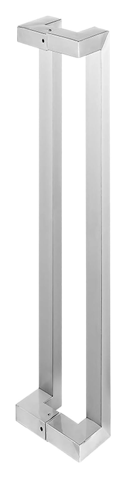 CWCQGH Push Pull Door Handle, Sliding Barn Door Handles, Push Pull Door Handles for Interior Exterior Doors Bathroom, Contemporary Commercial Stainless Steel,Silver-60cm(24in)