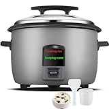 Cuociriso commerciale di grande capacità, scaldariso elettrico da 8 litri a 45 litri, con controllo one-touch, corpo resistente, ideale for cucine commerciali, mense, ristoranti, hotel(A,8L)