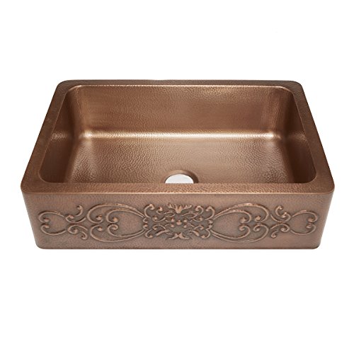 Sinkology Ganku Antique Copper Farmhouse Kitchen Sink Kit #TOP27