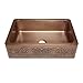 Sinkology K606-D66 Ganku Farmhouse/Apron-Front 33 in. Single Bowl Grid, Disposal Drain, and Care Kitchen Sink Kit, Antique Copper