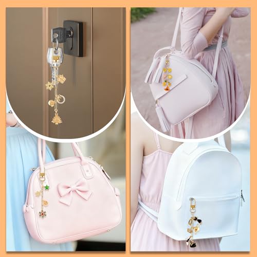 Image of Wurosi 25 Set Paperclip Keychain Making Kit, Bag Charm Kit, 25 Keychain Clips, 25 Extender Chain, 25 Resealable Pouch Bag, 25 Thank You Cards, 5M Hemp Rope, Jewelry Making Kit for DIY Keyrings Charms