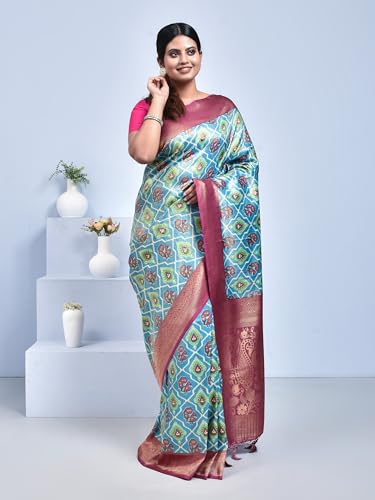 Stotra blue paithani silk saree – image 4
