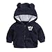 Verve Jelly Neonati maschi Ragazze Felpa in pile Giacca Manica lunga Pullover Capispalla Cappotto Bambino Zip Up Felpa con cappuccio Cappotto Blu 9-12 mesi