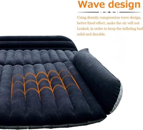 Miniatura 3 de Haoyao Colchón De Aire Para Automóvil Con Bomba Para Suv, Cama Inflable Más Gruesa Para Viajes De Campamento Al Aire Libre