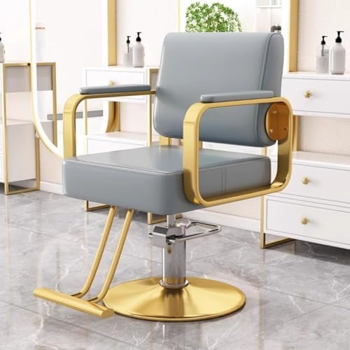 Professional Hydraulic Salon Chair - 360° Reclining, Adjustable Height, Stable Base - Ideal for Hair Salons, Barbershops, and Beauty Studios