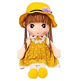 Poupée de chiffon princesse mignonne: style de poupée mignonne, expression faciale vive, avec des tresses denses, correspond à un beau sketch, portant un chapeau, qui a lair charmant, réaliste et attrayant. Cette jolie compagne, en peluche pour apporter des sourires à vos enfants et copines, pour que vous puissiez vous amuser tous les jours.