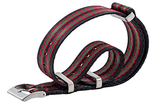 Uhrenarmband Premium Jacquard NATO Strap - Vintage Edition - Schließe Edelstahl Matt - 22mm