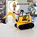Cat Workforce Excavator Action Set, 23-Piece Kids Construction Toy Playset with 4-Inch Figure, Non-Drying Dirt Compound, Molds, Signs, Tools & Accessories, Ages 3+
