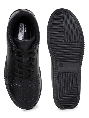 Image of ATHCO Womens Slick Doctor Shoes Women's Lace Up Sneakers Comfortable for Walking & Casual Wear Stylish Lightweight Design with Memory Foam Comfort for Health, Uniform and Nursing Footwear.
