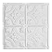 Great Lakes Tin Hamilton Matte White Nail-Up Ceiling Tiles - 12in x 12in Sample - Choose from 11 Styles - Perfect for DIY and Home Renovation Projects - Easy to Install