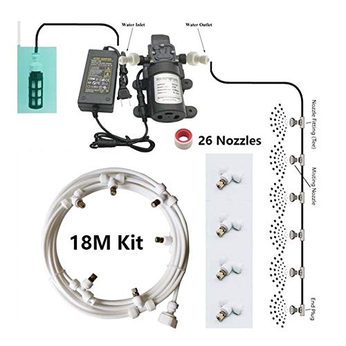 Resistente Niebla de agua de pulverización for la cabina de esterilización y la bomba de aire del nebulizador sistema de nebulización Kit 6M 9M 12M 15M 18M Slip conectores de bloqueo t durable