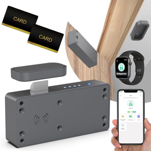 Anweller Serratura intelligente per cassetti, serratura elettronica per mobili, con app NFC, serratura per cassetto, cassetto, cassetta delle lettere